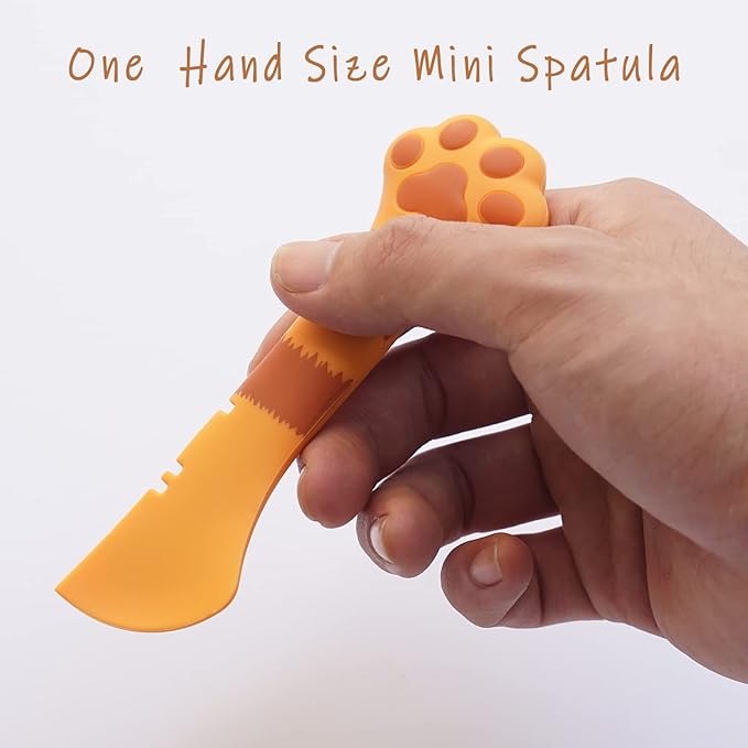 Meow&Woof Cat Wet Food Spoon, Mini Spatula for Pet Canned Food, BPA Free Can Spoons for Animal Feeding, Small Jars Spatulas, Easy Clean Scraper for Dog Food Cans （2 Spoons）
