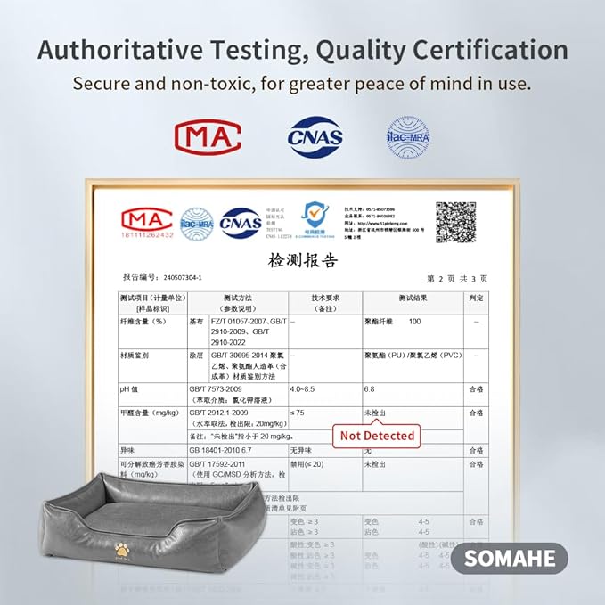 Premium Leather Cat Bed for Indoor Cats Premium Small Dog Bed Pet Nest with Anti-Slip Base Ultra Soft Texture for Comfortable Rest 24 × 18 × 9 inch Grey