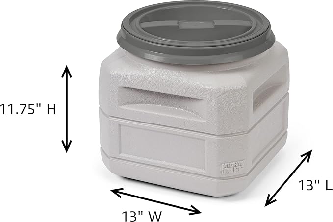 Mighty Tuff Airtight Dog Food Storage Container – 6 Gal, up to 24 lb Capacity – Cat and Dog Food Container with Twist Lid & Handles – BPA-Free, Made in USA