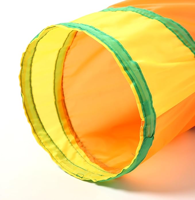 ‌Coolcandy Cat Tunnel & Interactive Cat Toy Indoor, S-T Shape Tunnel Toys for Indoor Cats, Collapsible Interactive Peekaboo Cave with Play Ball, for Multi-Way Play & Small Animals