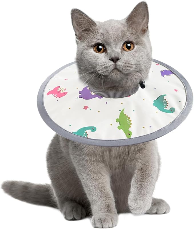 LOS ANDES Cat Recovery Collar - Adjustable Protective Alternative to Cat Neck Cones, Lightweight Elizabethan Collar for Kitten/Puppy
