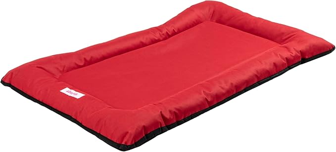 DBD3004A-XL Archie 46" x 41.5" Traditional Oxford Waterproof Indoor/Outdoor Hand-Washable Memory Foam Camping Pet Bed, Strawberry