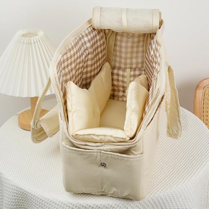 Pets Accessories for pet Bag, Pet Dog Bed, Dog Sleeping Mat, Breathable Warm Pet Beds Cushion for Small Dogs Cat(Grey, Cushion) (Beige)