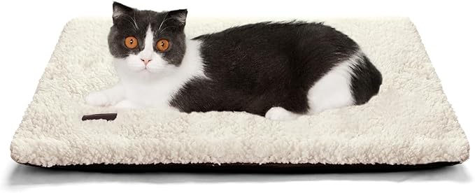 Self Warming Cat Bed Self Heating Cat Dog Mat 24 x 18 inch Extra Warm Thermal Pet Pad for Indoor Outdoor Pets with Removable Cover Non-Slip Bottom Washable Non Electric