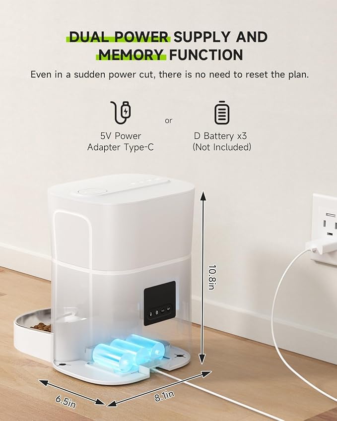 Automatic Cat Feeder+Wireless Cats Water Fountain Stainless Steel 4.5L Set，5G & 2.4G Pet Food Dispenser Feeders， Pet Dry Food, 1-10 Meals Per Day