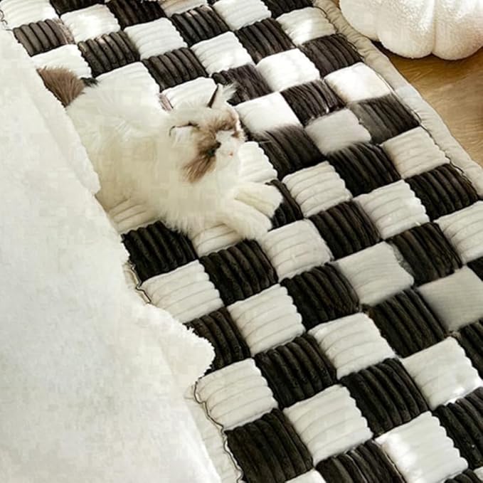 Washable Pet Bed Couch Cover，Funny Cat Mat Sofa Cover，Anti-Slip Dog Bed Sofa ，Pet Friendly for Large Dogs (Black, 70x180 cm/28 * 71in)
