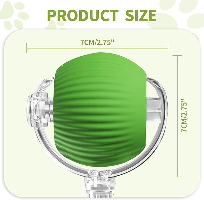 Smart Interactive Pet Toy Ball, Self Rolling Dog Ball Interactive Cat Toys, 360° Smart Automatic Rolling Ball Toy for Dogs Cats Indoor Outdoor Play (Green) 1pcs