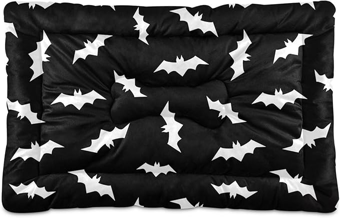 Halloween Bats Pet Bed Cute Dog Bed Mat Absorbing Non Slip Pad Pet Sleeping Mat for Small, Medium, and Large Dogs Puppy Cat 24 in x 18 in