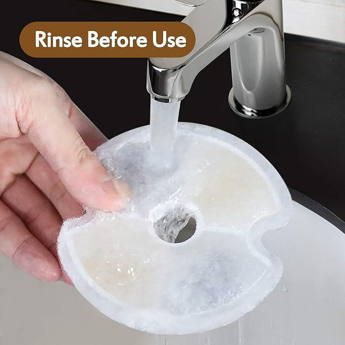 Cat Water Fountain Filters, Multiple Filtration Pet Water Fountain Replacement Filter,8 or 12 Packs of Cotton Activated Carbon Cat Fountain Filters (Filter 16 pack)