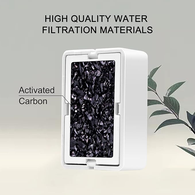 Cat Water Fountain Filters, 8 Carbon Filters& 2 Foams Filters with Holders, Pet Water Fountain Filters