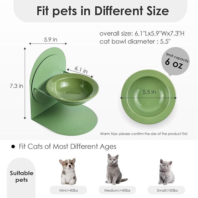 2-Pack Adjustable Cat Bowls with Magnetic Iron Stand & Ceramic Bowls – Dual Height & Angle Adjustable, Non-Slip Design for Comfortable Feeding