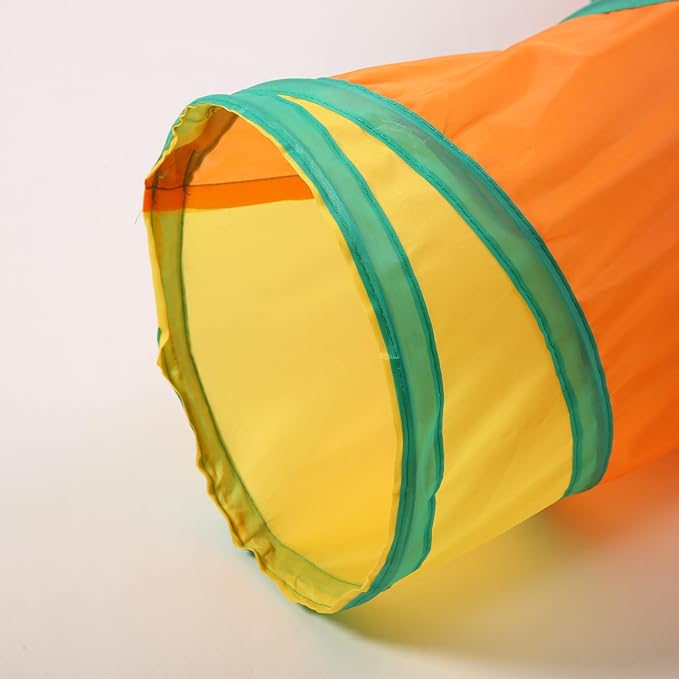 ‌Coolcandy Cat Tunnel & Interactive Cat Toy Indoor, S-ShapeTunnel Toys for Indoor Cats, Collapsible Interactive Peekaboo Cave with Play Ball, for Multi-Way Play & Small Animals