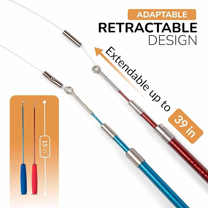 PAWSITIVE Interactive Cat Toys - Retractable Feather Wand with Refill Set 12PCS - Perfect for Indoor Cats to Chase, Exercise & Bond with Their Owners