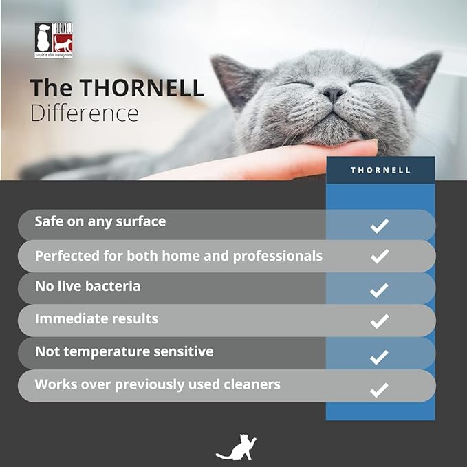 Thornell Cat Odor-Off Concentrate Pet Smell Odor Eliminator Bundle – Cat Odor Eliminator Concentrate for Pet Urine Odor, Tomcat Spray for Cat Urine Smell, Feces on Carpet & Litter Boxes