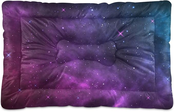 Nebula Galaxy Universe Pet Bed Cute Dog Bed Mat Absorbing Non Slip Pad Pet Sleeping Mat for Small, Medium, and Large Dogs Puppy Cat 24 in x 18 in