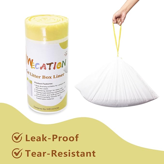 60 Count Cat Litter Box Liners, Only Compatible with Neakasa and PetPivot Self-cleaning Cat Litter Box