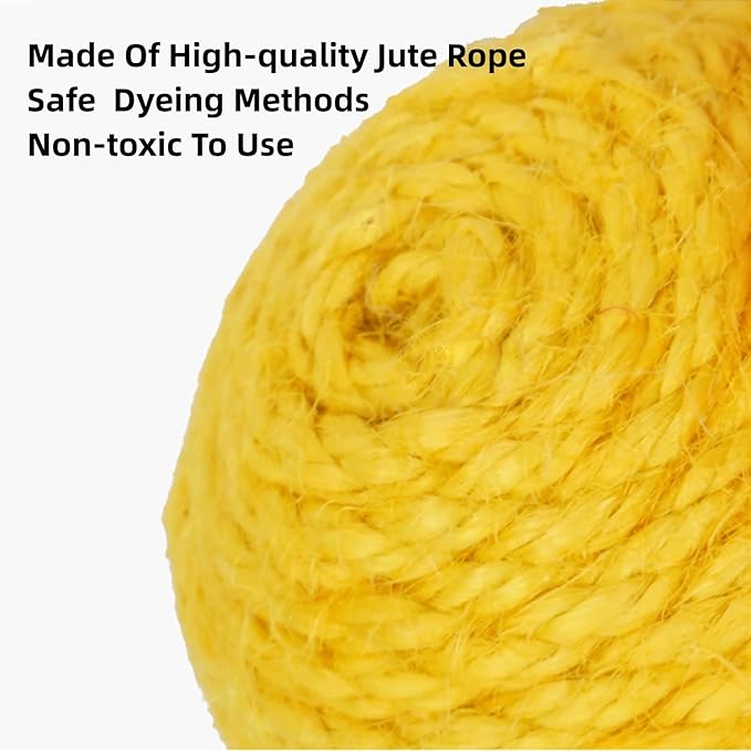 Cat Toy Sisal Ball Hanging Cat Toy Handmade Cat Rope Ball Chew Eco-Friendly Toy Pets Interactive Toy Cat Toys for Indoor Cats (Green, 1pcs)