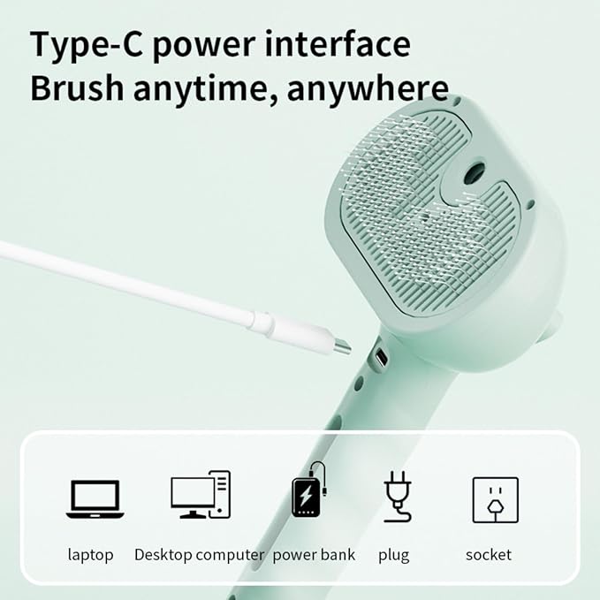 3-in-1 Steam Brush for Cats - Self Cleaning Cat Brush with Anti-Static & Shedding Control, Rechargeable Pet Grooming Tool for Long/Short Hair Cats & Dogs(White)