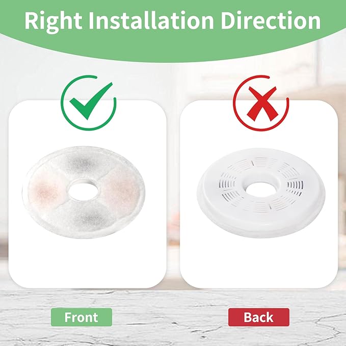 16 Pack Cat Water Fountain Replacement Filters Fit for 3L Flower Water Dispenser Automatic Pet Dog Cat Fountain Filter