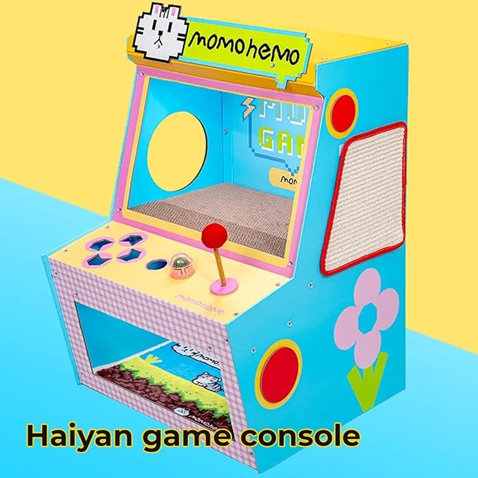 Cardboard Cat House Arcade Cat Scratcher House Indoor Cat Condo Cat Playhouse with Sisal Pad