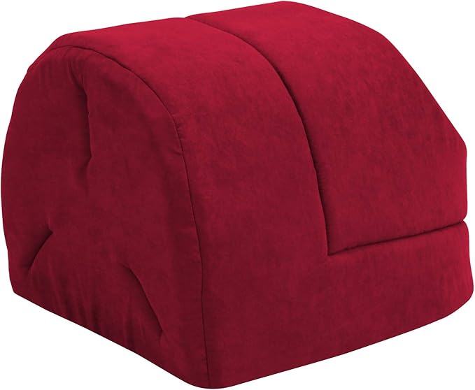 4 in 1 Self Warming Burrow Cat Bed, Pet Hideway Sleeping Cuddle Cave (Burgundy-2)