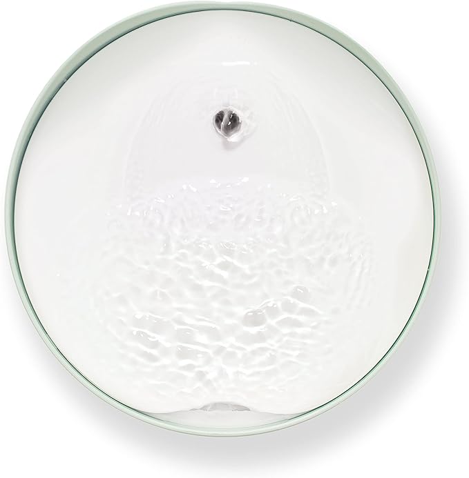Catit PIXI Drinking Fountain – Cat Water Fountain with Triple Filter and Ergonomic Drinking Options, Green