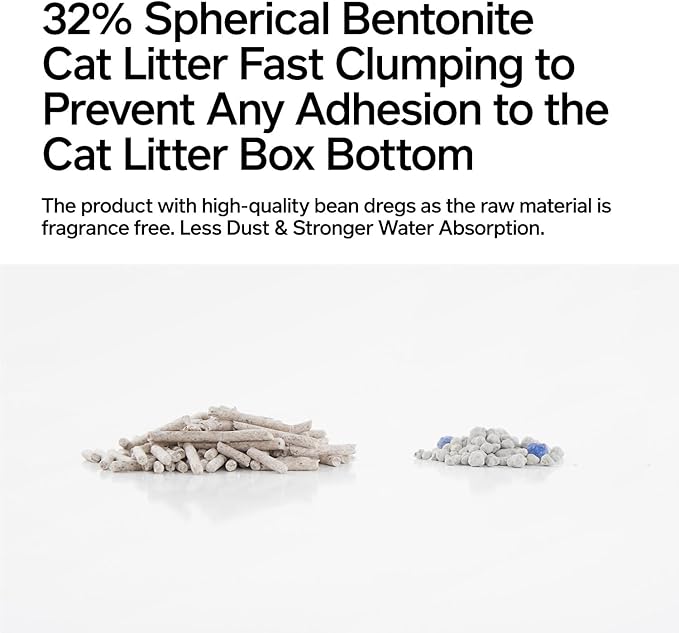 pidan Tofu Cat Litter with Recycled Coffee Grounds,Clumping,Flushable,Ultra Absorbent and Fast Drying, 100% Natural Ingredients Litter,Really Dust-Free,Less Scattering (5.3lb×1bag)