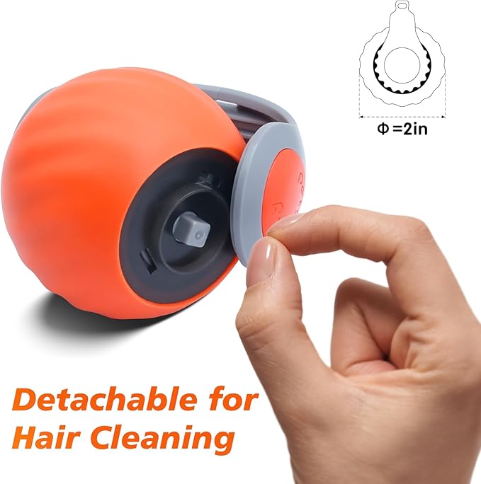 2Pcs Interactive Cat Toy for Indoor Cats, Speedy Ball with Tail, Automatic Moving Cat Balls for Bored Indoor Adult Cats, 360°Automatic Rolling Ball Toy, Two Speed Adjustment（Orange & Blue）