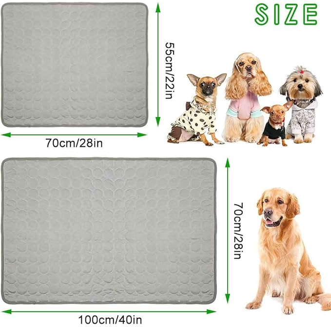 Pet Cooling Pad for Dogs & Cats - Summer Dog & Cat Self-Cooling Mat for Beds, Sofa, Car Seats, Floors