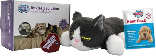 Snuggle Kitty Heartbeat Plush Cat Toy by Snuggle Puppy - Cat Calming Toy and Anxiety Relief for All Breed Sizes
