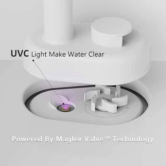 PET LAYSON Pumpless Cat Water Fountain, Smart Cordless Fountains Battery Operated, 3.6L/122oz with Maglev Valve Technology Wireless Rechargeable Water Dispenser for Cat &Dog(Black01, M1-8 Filter)