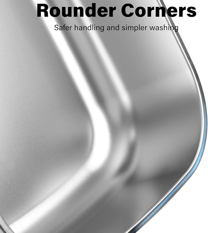 Stainless Steel Litter Box, 22.8“x16.5"x6" Oval Stainless Steel Cat Litter Box Extra Large, XL Metal Litterbox for Big Cats, Non Stick Surface, Easy to Clean