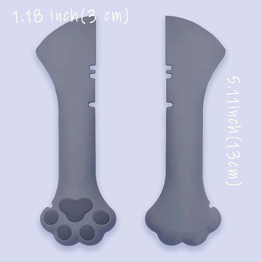 Meow&Woof Cat Wet Food Spoon, Mini Spatula for Pet Canned Food, BPA Free Can Spoons for Animal Feeding, Small Jars Spatulas, Easy Clean Scraper for Dog Food Cans （2 Spoons）