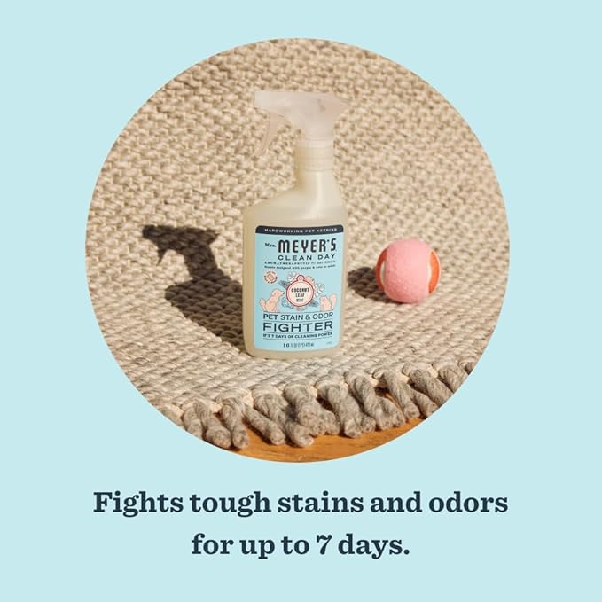 Mrs. MEYER'S CLEAN DAY Pet Stain & Odor Fighter, Coconut Leaf Scent, 16oz