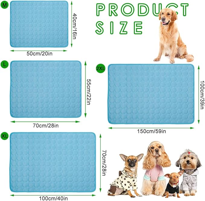 Pet Cooling Mat for Dogs Cats, Summer Dog Cooling Pad for Pet Dog Cooling Blanket for Beds, Sofa, Floors