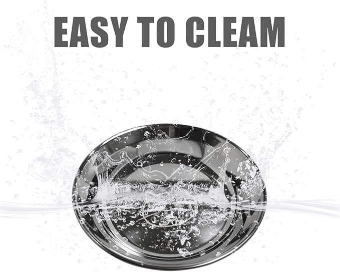 Stainless Steel Cat Bowls Food Dishes for Indoor Cats Cats Shallow Whisker Friendly 6.4Inches Cat Food Water Dishes Bowls Whisker Fatigue Relief Dishwasher Safe 2Pcs