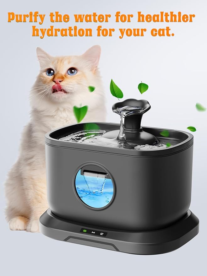 Cat Water Fountain Stainless Steel with 3 Filter