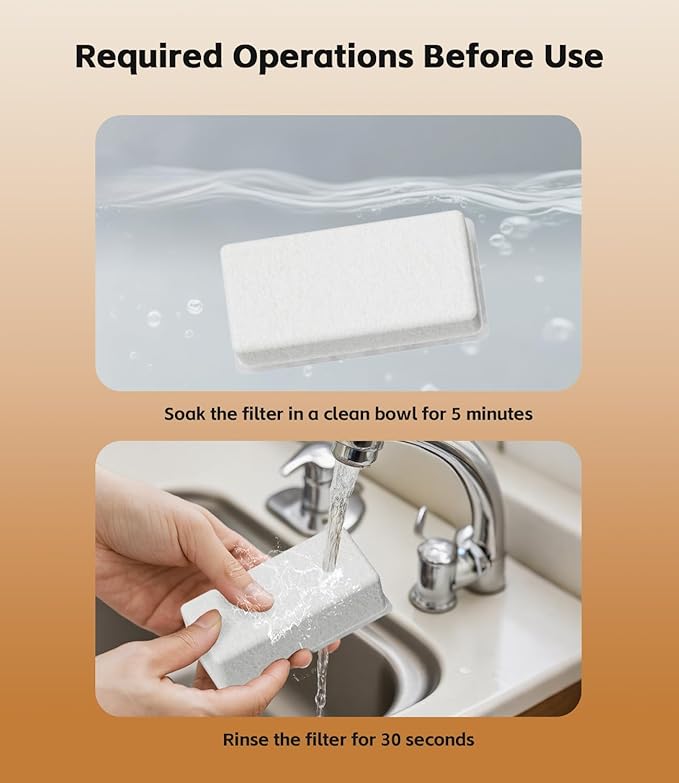 Cat Water Fountain Filter Replacement 32 Packs for UPAWPIA 4L Pet Water Foutain 16 Filters & 16 Sponges Water Filter for Cat Fountain