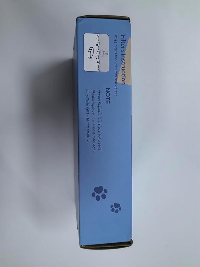 Cat Water Fountain Filters: Pet Water Dispenser Filter Replacement 24 - Packs of Cat Fountain Filters (12 Carbon Filters + 12 Sponges) Multiple Filtration Please Replace it Every 2-3 Weeks