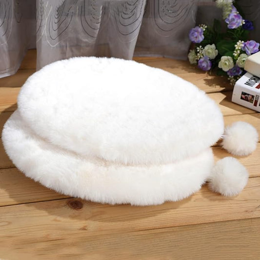 SHENGOCASE 2-Pack Oval Faux Rabbit Fur Cat Dog Bed Cushion Pad Mat, Cat Tree Tower Replacement Cushion House Cage Crate Kennel Furniture