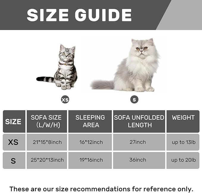 Hollypet Cat Bed Fluffy Plush Mutifuctional Double-Layer Soft Pet Couch Orthopedic Sofa Nest Beds for Small Cats and Dogs (25x20x13 inch)