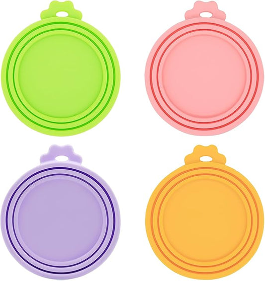 Dog Food Can Covers Silicone Food Can Lids for Cat Dog Pet Food Cans | Universal Size | BPA Free | (Mix Color3)
