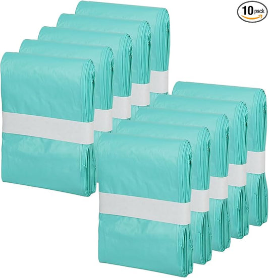 Cat Litter Pail Liner Refills Bags Compatible with Litter Champ Litter Pail, Green, Lightly Scented, 10 Pack