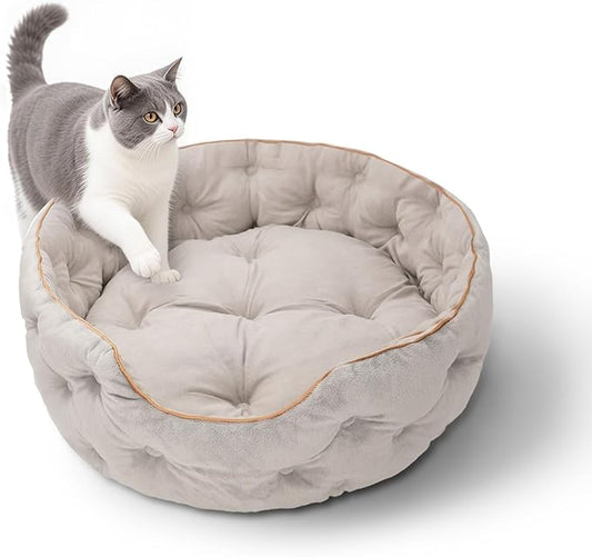 Cute Cat Beds Kitten Beds，Small Dog Beds, Washable Pet Beds for Puppy and Kitty, 20 Inch