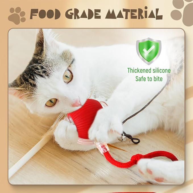 Interactive Cat Toy Balls, Cat Toys for Bored Indoor Adult Cats Peppy Pet Ball for Cats (Grey)