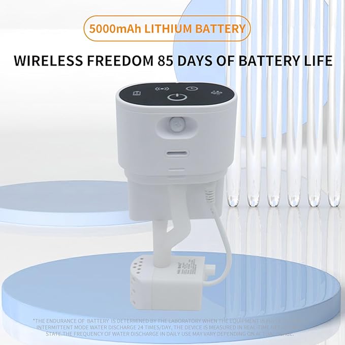 Wireless Cat Water Fountain Stainless Steel, Battery Operated, Cordless Pet Water Fountain for Cats & Dogs with Motion Sensor, Ultra Quiet Pump, 12 Filters (SS, 8L)