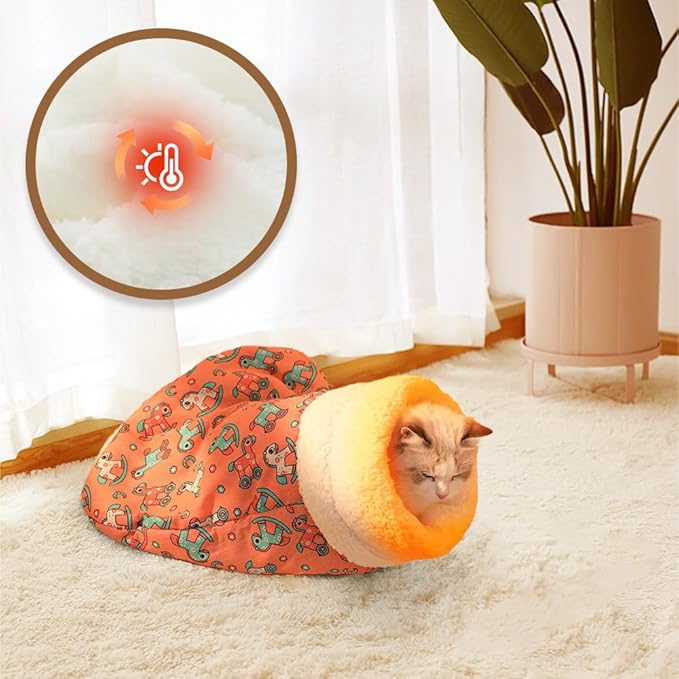 Pet Nest for Cats and Dogs, Soft Cat Dog Sleeping Bag, Warm Feline Bed, Portable Pets Nests, Soft Plush Winter Cat Cave Bed,Cat Dog Sleeping Bag for Indoor (Horse, 18 * 22inch)