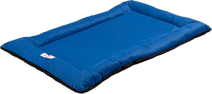 DBD3004D-XL Archie 46" x 41.5" Traditional Oxford Waterproof Indoor/Outdoor Hand-Washable Memory Foam Camping Pet Bed, Cobalt