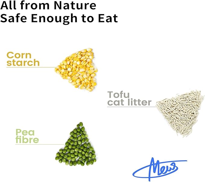 Tofu Cat Litter, Dr. PawPaw Clumping Cat Litter, Natural Tofu Scent 4.5 lb, Dust-Free Keep Kitty Tidy, Superior Odor Control Keep Step Fresh