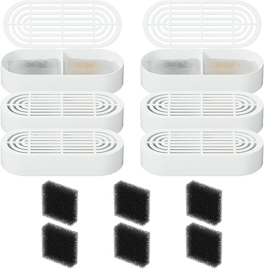 Dog Water Fountain Stainless Steel: 7L/236oz Cordless Large Dog Water Bowl Dispenser Automatic Cat Water Fountain with Deeper Drinking Area (6 Set Filters for 7L Dog Fountain)